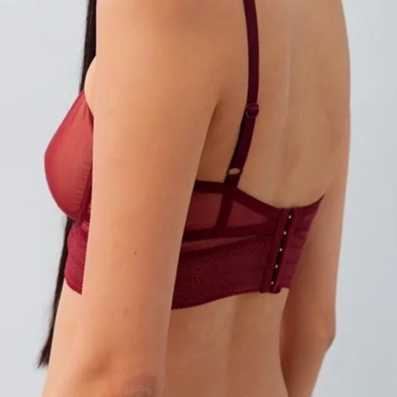 Else Bare Underwire Longline Bra in Bloodstone Size 32D - Picture 3 of 4